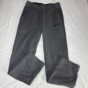 Nike Dri Fit Standard Sweat Pant Pockets drawstring Size Small Gray Straight Leg